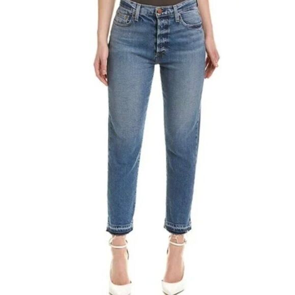 AO.LA Alice + Olivia Jeans Amazing High Rise Girlfriend Slim Best Intentions 25 - Picture 1 of 9